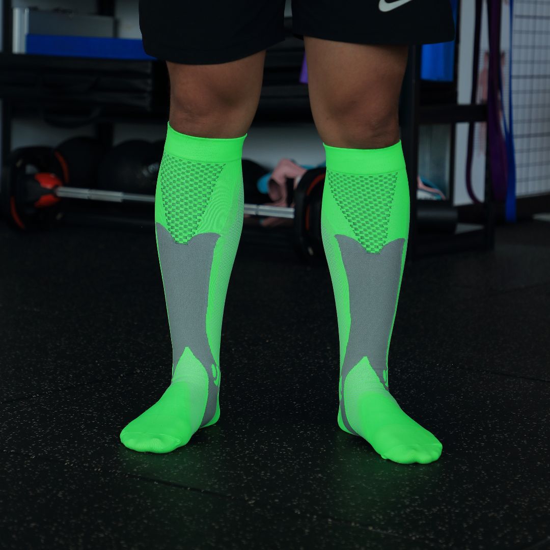 Ultra-V-Streifen Kniehohe Kompression Socken